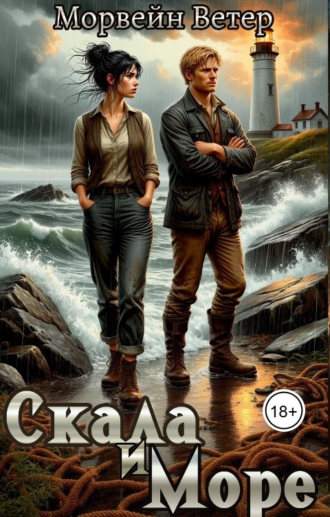 Обложка книги Морвейн Ветер Dark fantasy Скала и море