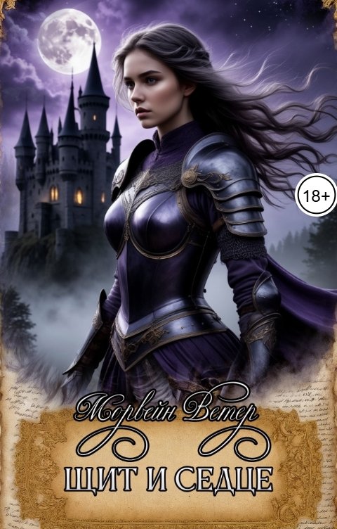 Обложка книги Морвейн Ветер Романтика Средневековья Щит и сердце