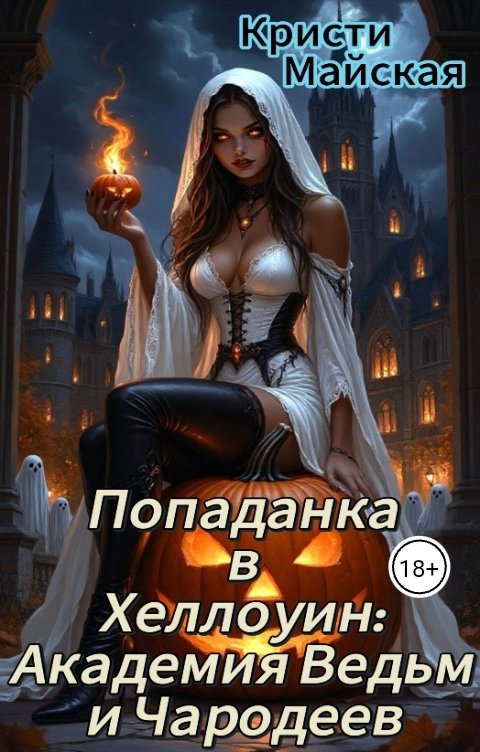 Обложка книги Кристи Майская Попаданка в Хэллоуин: Академия Ведьм и Чародеев