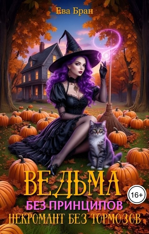 Обложка книги Ева Бран Ведьма без принципов, некромант без тормозов