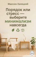 обложка книги Максим Халецкий "Порядок или стресс: выберите минимализм навсегда"