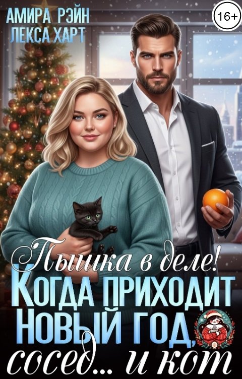 Обложка книги Амира Рэйн Пышка в деле! Когда приходит Новый год, сосед... и кот