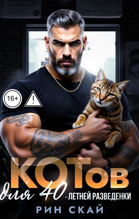 Обложка книги Рин Скай Котов для сорокалетней разведенки