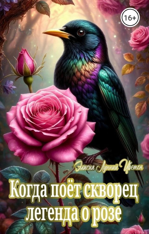 Обложка книги Элисия Лунный Цветок Когда поёт скворец легенда о розе