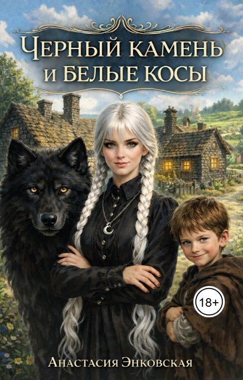 Обложка книги Анастасия Энковская Черный камень и белые косы