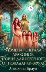 обложка книги Ангелина Браун "Измена генерала драконов. Тройня для неверного от  попаданки-врача!"