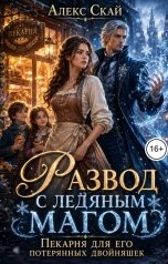 обложка книги Алекс Скай "Развод с ледяным магом. Пекарня для его потерянных двойняшек"