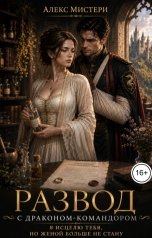 обложка книги Алекс Мистери "Развод с драконом-командором. Я исцелю тебя, но женой больше не стану"