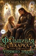 обложка книги Сандра Алеф "Фальшивая лекарка для упрямого дракона"