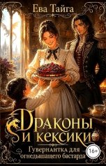 обложка книги Ева Тайга "Драконы и кексики. Гувернантка для огнедышащего бастарда."