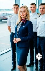 обложка книги Victoria Virel "Три пилота и одна бортпроводница"