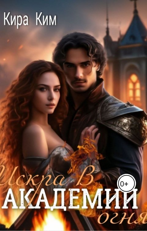 Обложка книги Кира Ким Искра в академии огня
