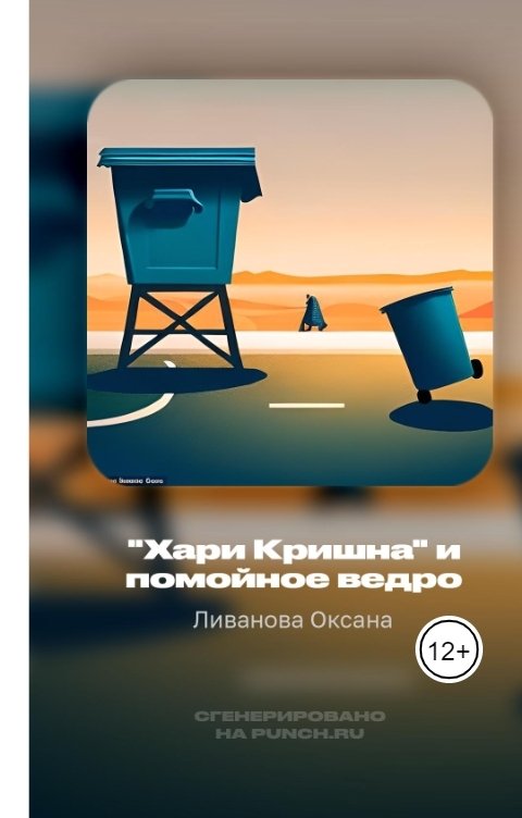 Обложка книги Ливанова Оксана "Хари Кришна" и помойное ведро