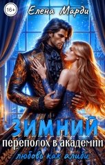 обложка книги Елена Марди "Зимний переполох в академии. Любовь как алиби"